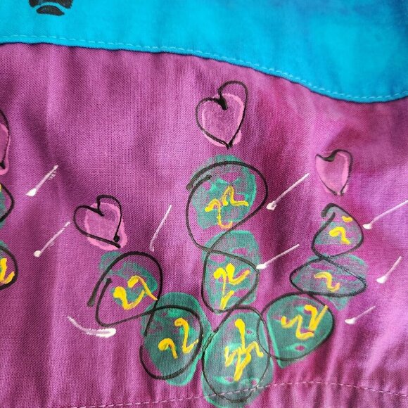 Vintage Robin Brown Portable Art Handpainted Western‎ Buffalo Horse Maxi Skirt - Picture 14 of 16